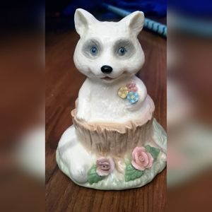 Vintage Heritage House Fine Porcelain Racoon "Snookums" Plays Music